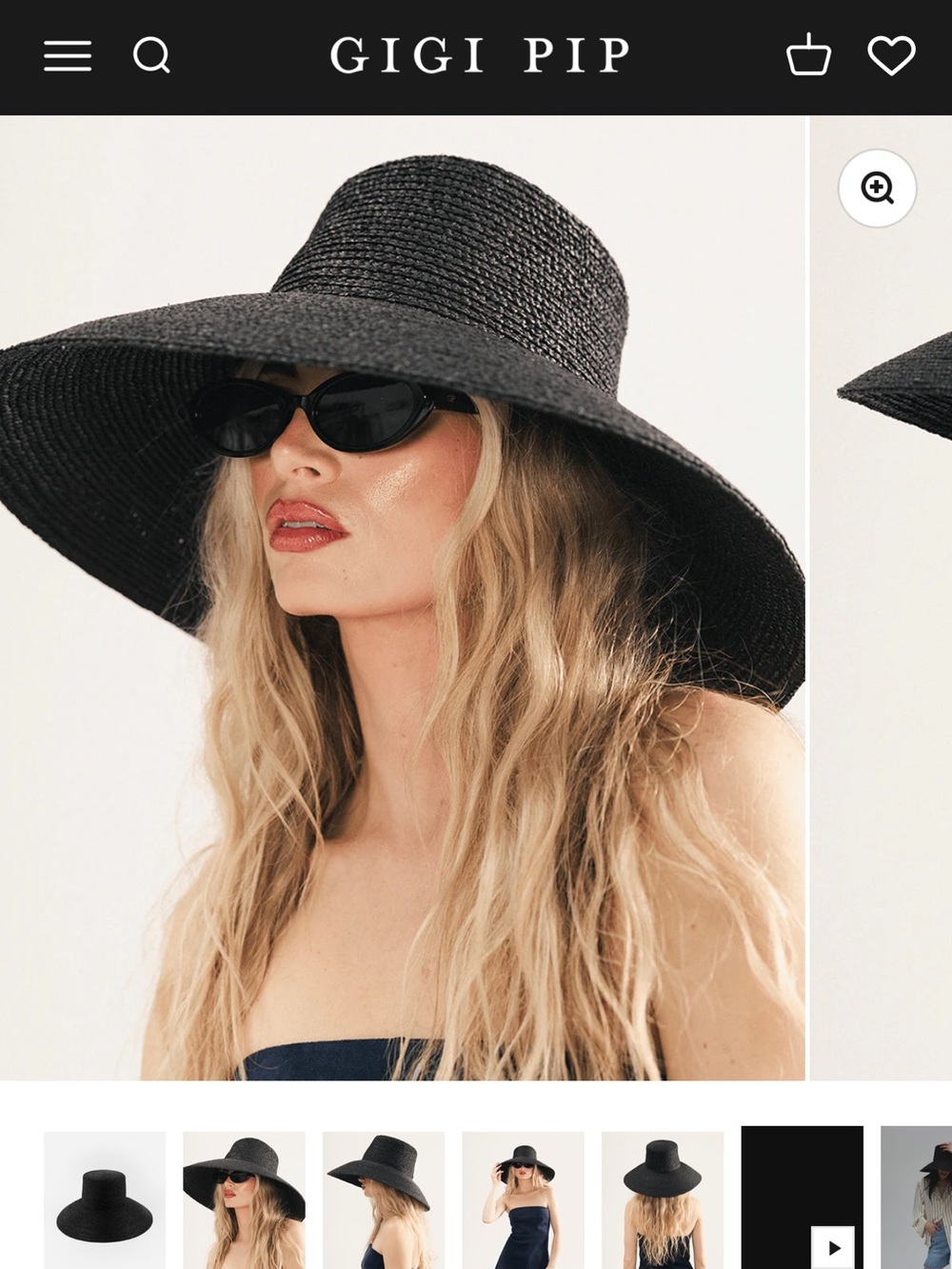 Gigi pip Jolie packable straw hat